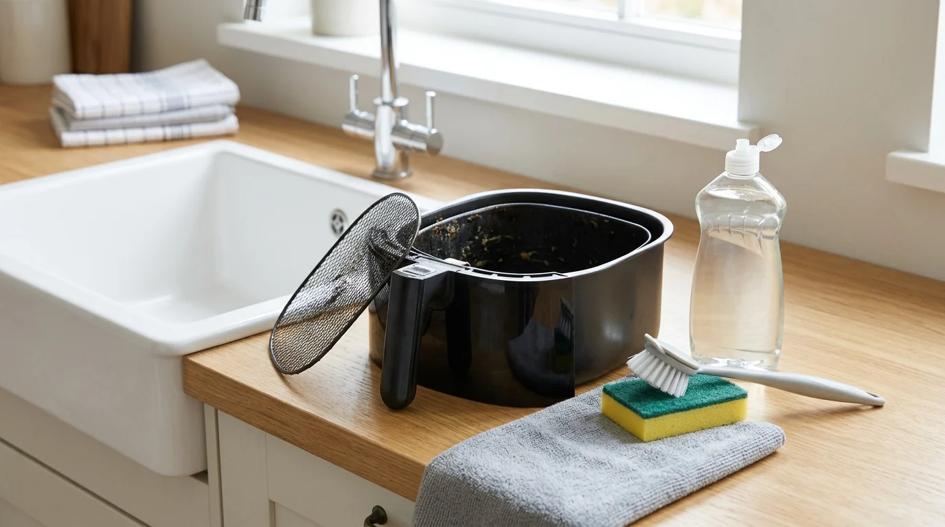 So reinigst du den Airfryer-Korb