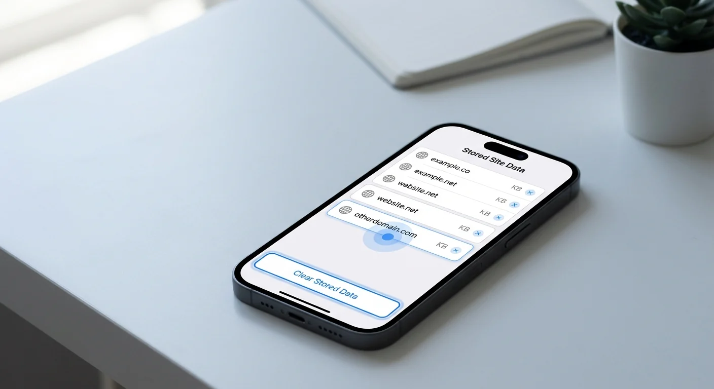 Advanced Website Data option in Safari settings