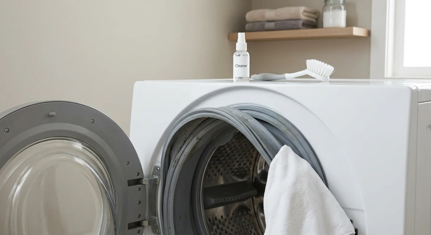 Cleaning the rubber seal of a washing machine